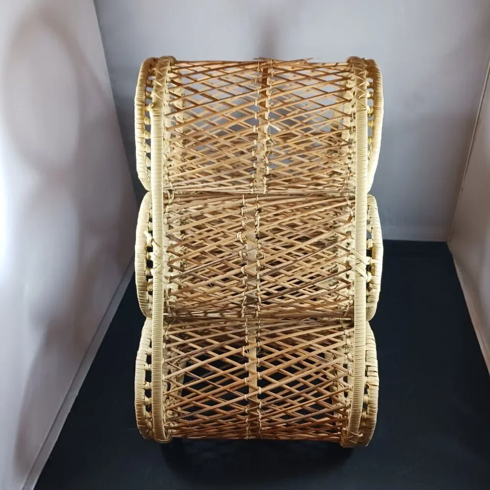 Wicker BOHO MCM Rattan Wine Rack (6 Bottles)
